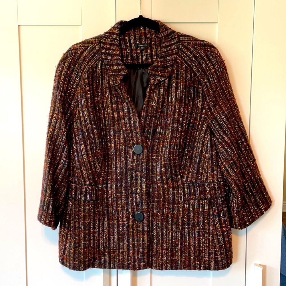 Semantics tweed jacket with 3/4 sleeves